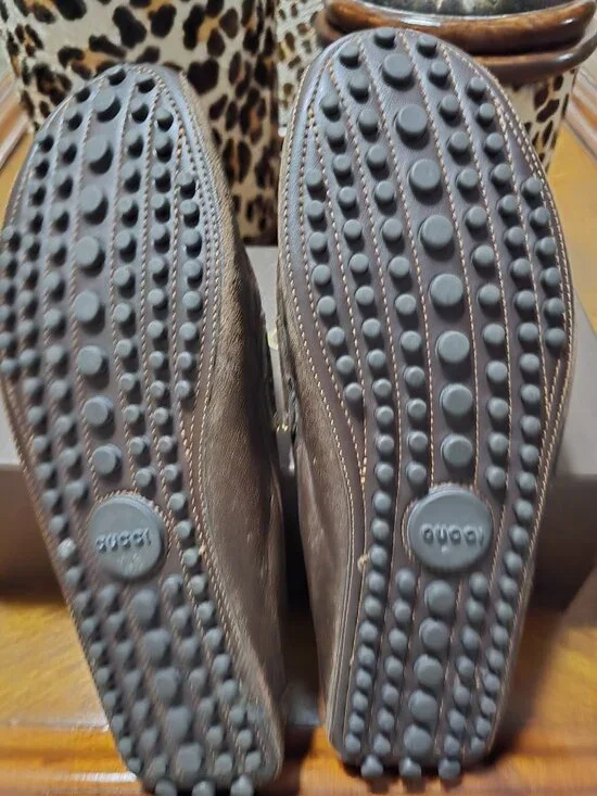 Gucci Leather Web Loafers - Picture 5 of 6